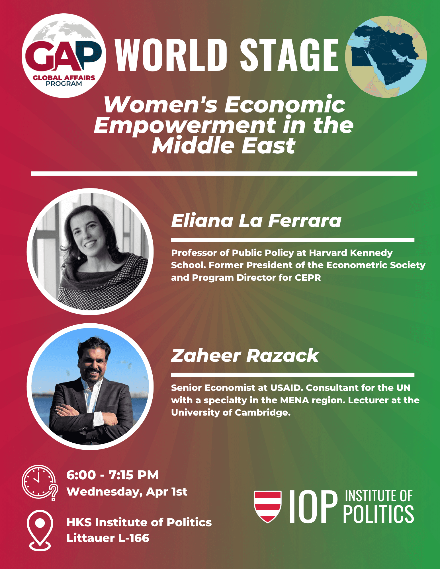 Women's Economic Empowerment in the Middle East — event poster